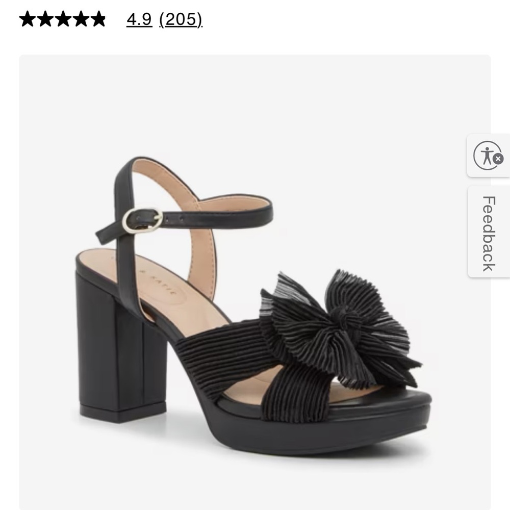 Kelly & Katie Black Block Heel Sandals